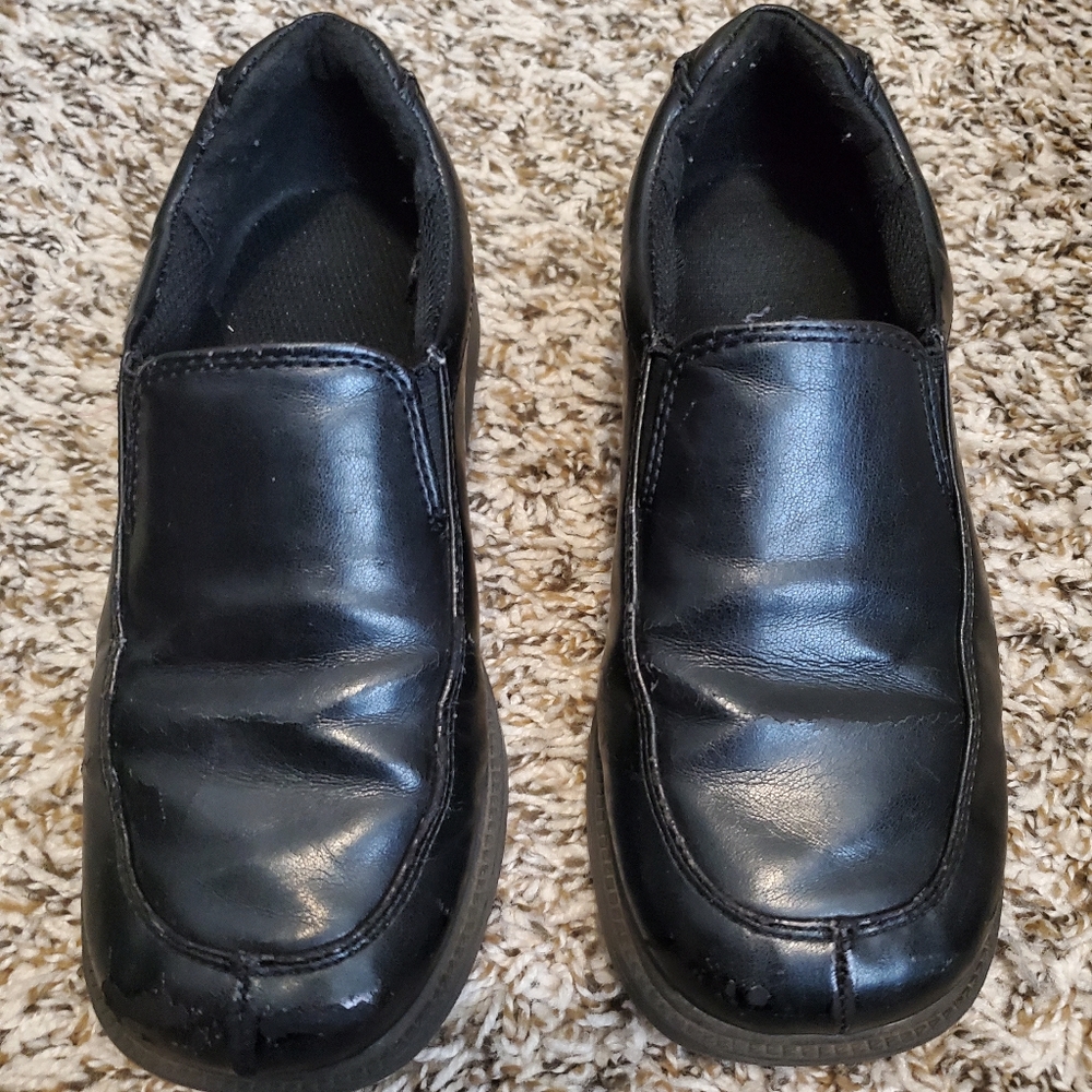 Boys Black Dress Shoes slip on church 1 little